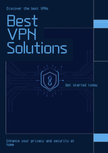 Illustration representing a secure VPN connection for home networks