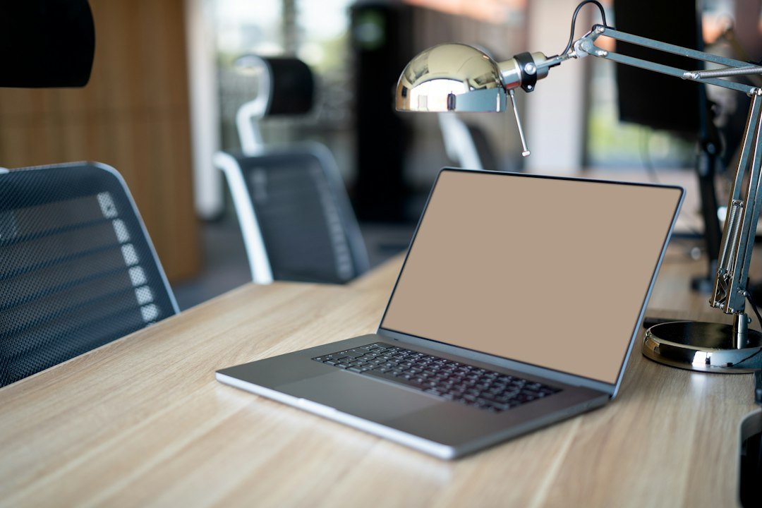 Laptop workspace for AI meeting notes and productivity