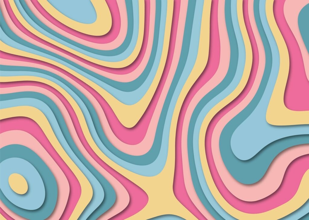 Colorful abstract paper art illustrating visual composition