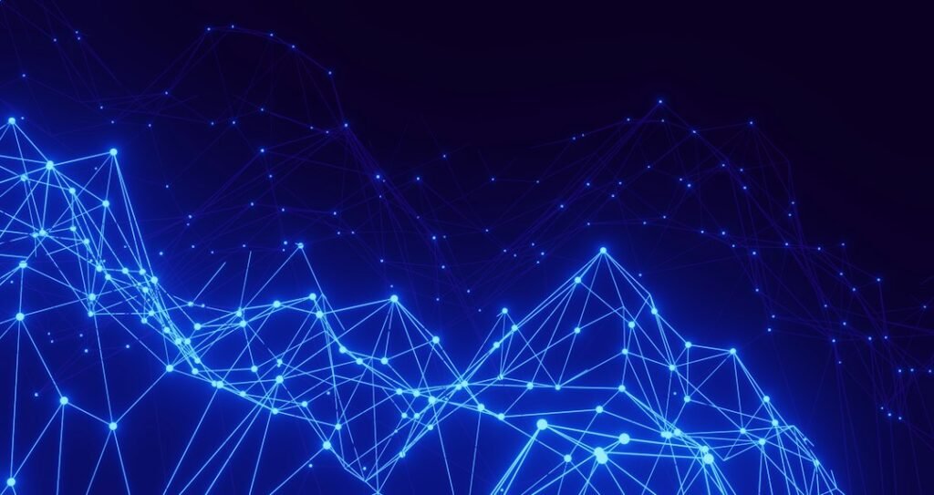 Abstract AI workflow network illustrating reusable Gemini Skills