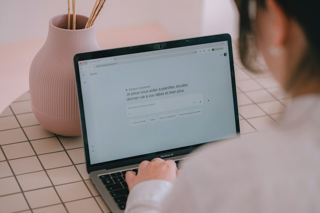 Gemini AI prompt on a laptop for reusable AI instructions