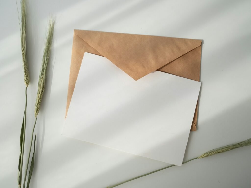 Stationery and envelopes illustrating professional correspondence