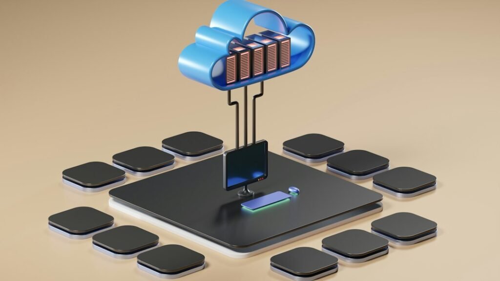 Cloud documents illustration representing multiple OneDrive files summarized with Copilot